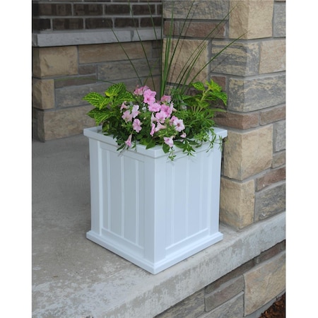 Lawnitator Cape Cod Patio Planter 16x16 White LA2621814